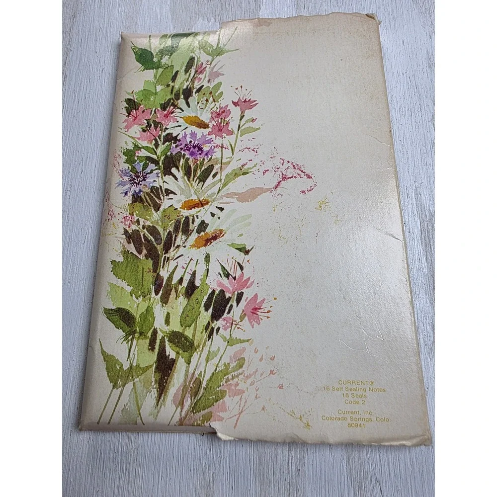 Vintage Current Inc Just a Notes Stationery Set Floral Sunflower Butterfly Boho